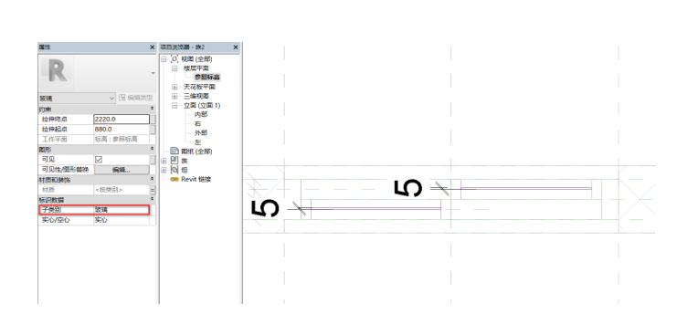 image.png 腿腿教学网-BIM等级考试二级建筑教程 |2.12 双扇推拉窗族实例