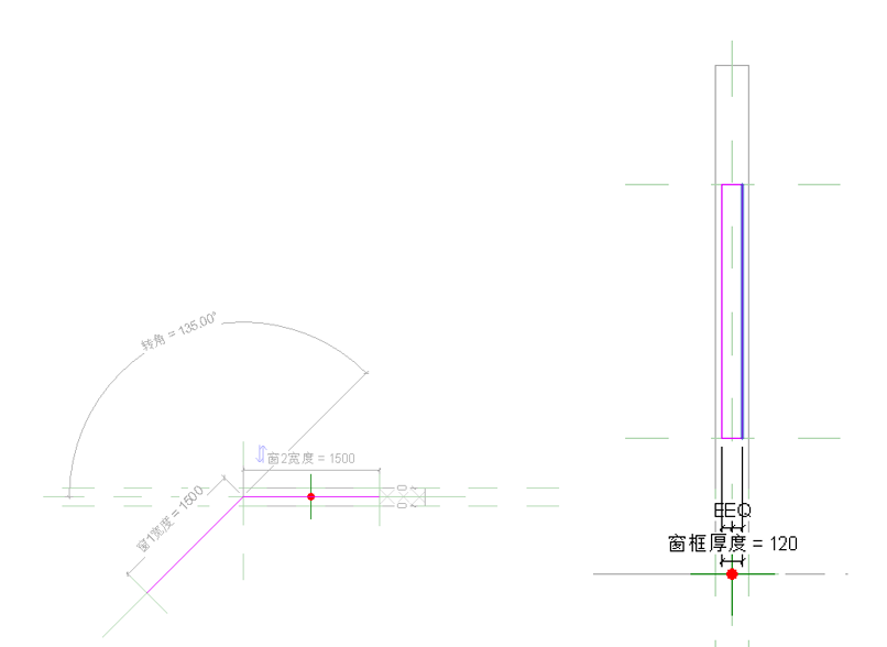 image.png 腿腿教学网-BIM等级考试二级建筑教程 |2.13 转角窗族实例