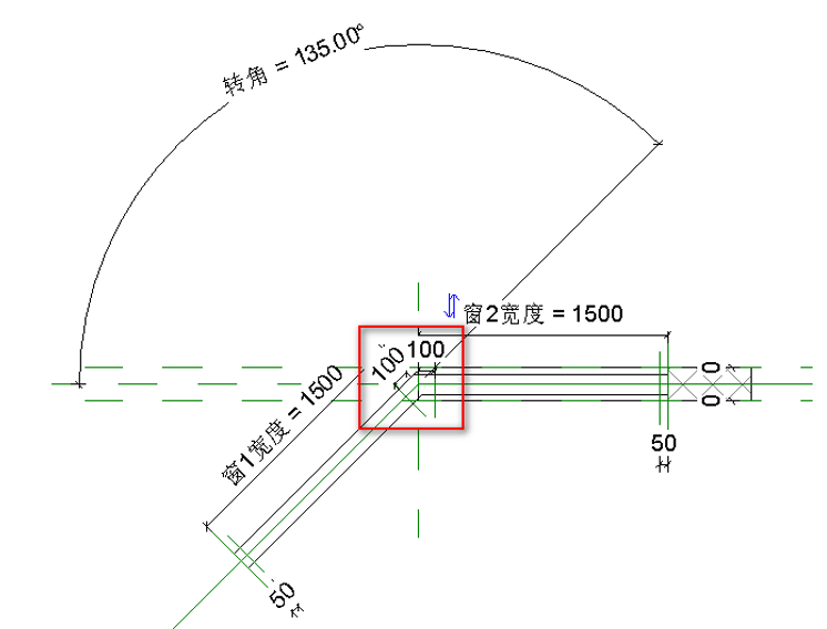 image.png 腿腿教学网-BIM等级考试二级建筑教程 |2.13 转角窗族实例