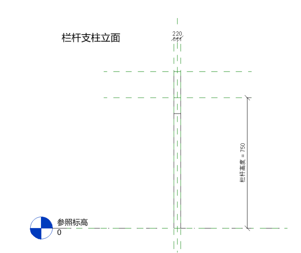 腿腿教学网-BIM等级考试二级建筑教程 | 2.19 公制栏杆-支柱