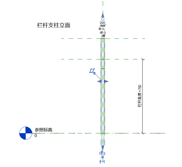 腿腿教学网-BIM等级考试二级建筑教程 | 2.19 公制栏杆-支柱