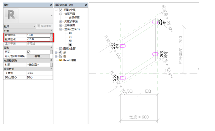 腿腿教学网-BIM等级考试二级建筑教程 | 公制栏杆-嵌板