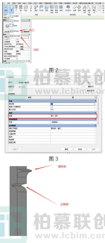 腿腿教学网-BIM教程 | Revit如何创建墙饰条图文教程（文/王工）