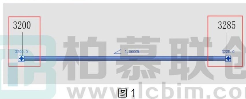 腿腿教学网-BIM教程 | Revit坡度管道端点标注的图文教程