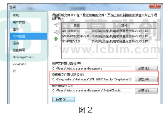 image.png 腿腿教学网-Revit构件库的默认路径调整图文教程(文/BIM小妹)