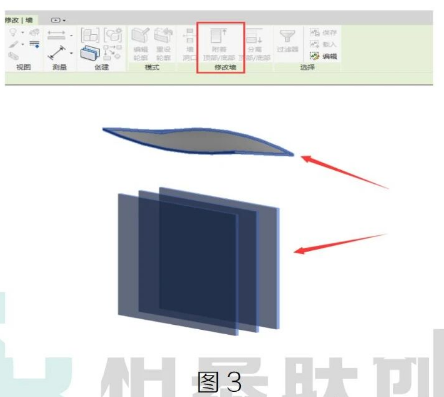 腿腿教学网-Revit中用墙为不规则曲面添加钢梁方法的图文教程