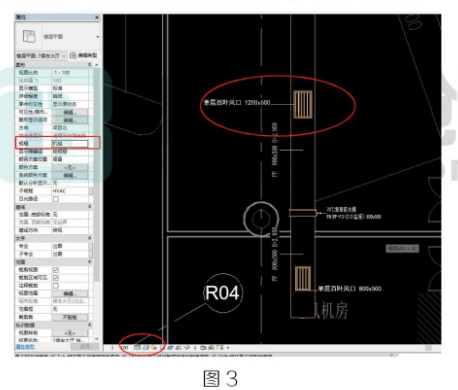 image.png 腿腿教学网-BIM教程 | Revit中出图时风口看不见怎么办的解决方法图文教程(文/向俊飞)